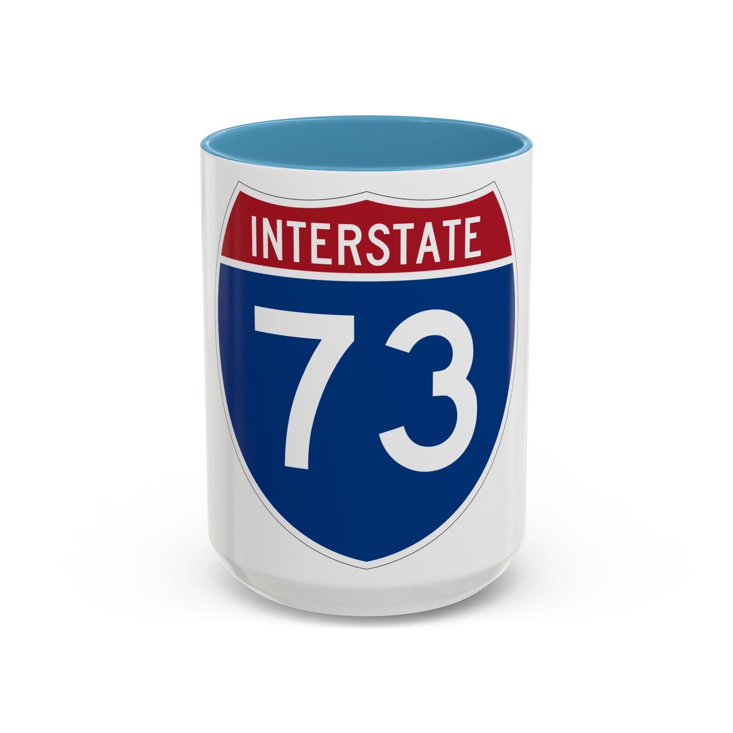 Interstate 73 (U.S. Highways) Accent Coffee Mug-15oz-The Sticker Space