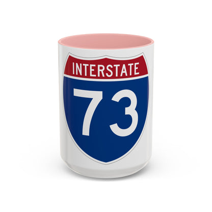 Interstate 73 (U.S. Highways) Accent Coffee Mug-15oz-The Sticker Space