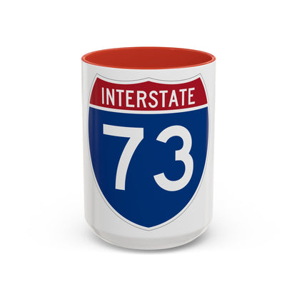 Interstate 73 (U.S. Highways) Accent Coffee Mug-15oz-The Sticker Space