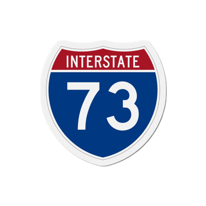 Interstate 73 (U.S. Highways) Die-Cut Magnet-3 Inch-The Sticker Space