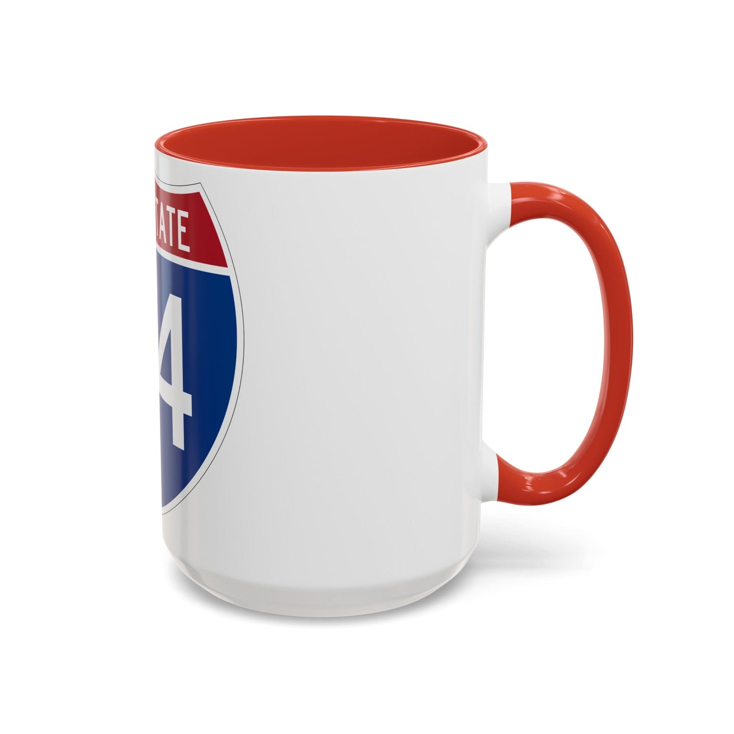 Interstate 74 (U.S. Highways) Accent Coffee Mug-The Sticker Space