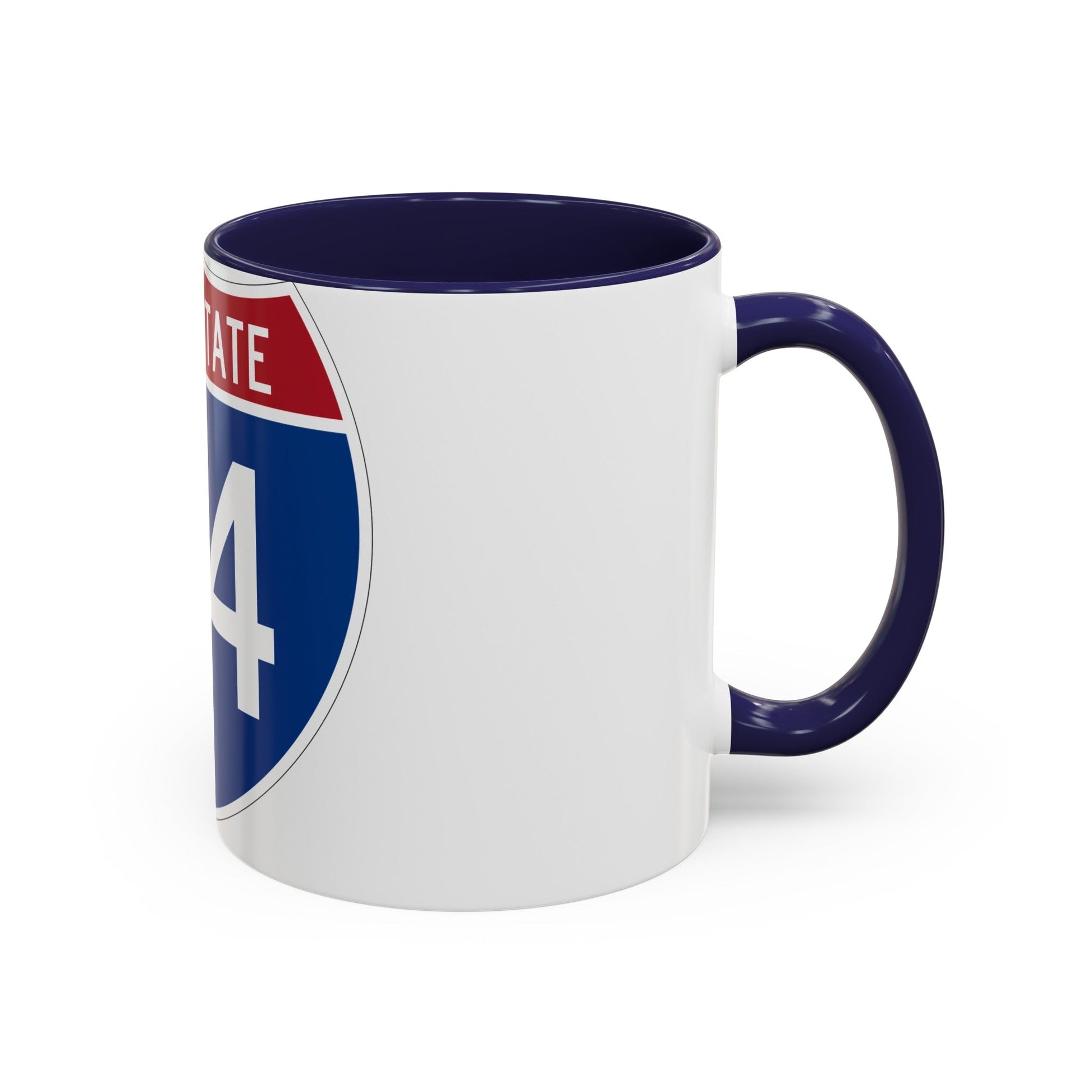 Interstate 74 (U.S. Highways) Accent Coffee Mug-The Sticker Space