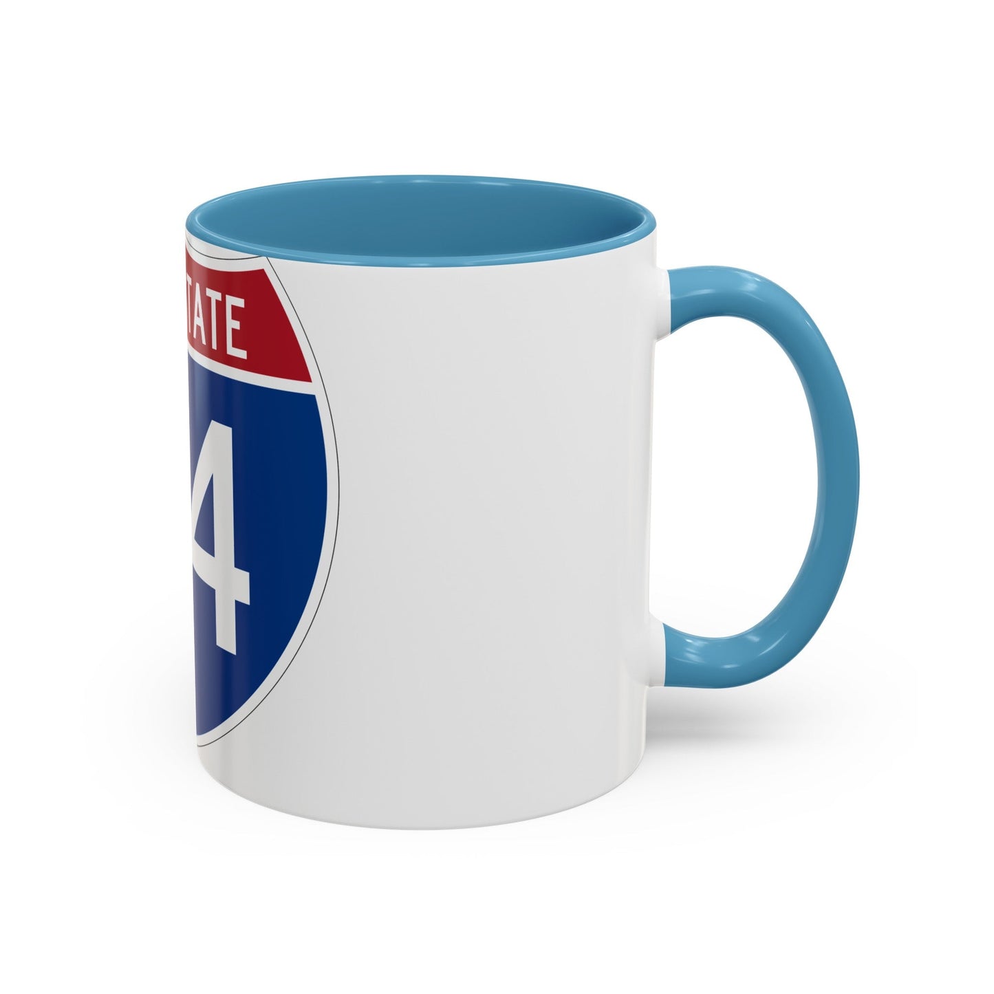 Interstate 74 (U.S. Highways) Accent Coffee Mug-The Sticker Space