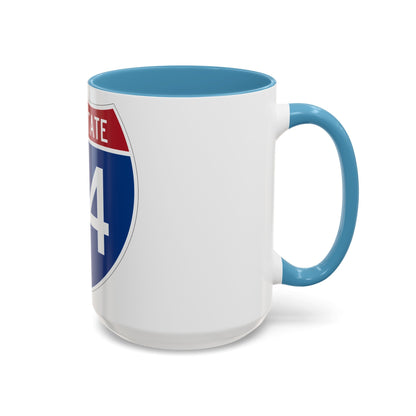 Interstate 74 (U.S. Highways) Accent Coffee Mug-The Sticker Space