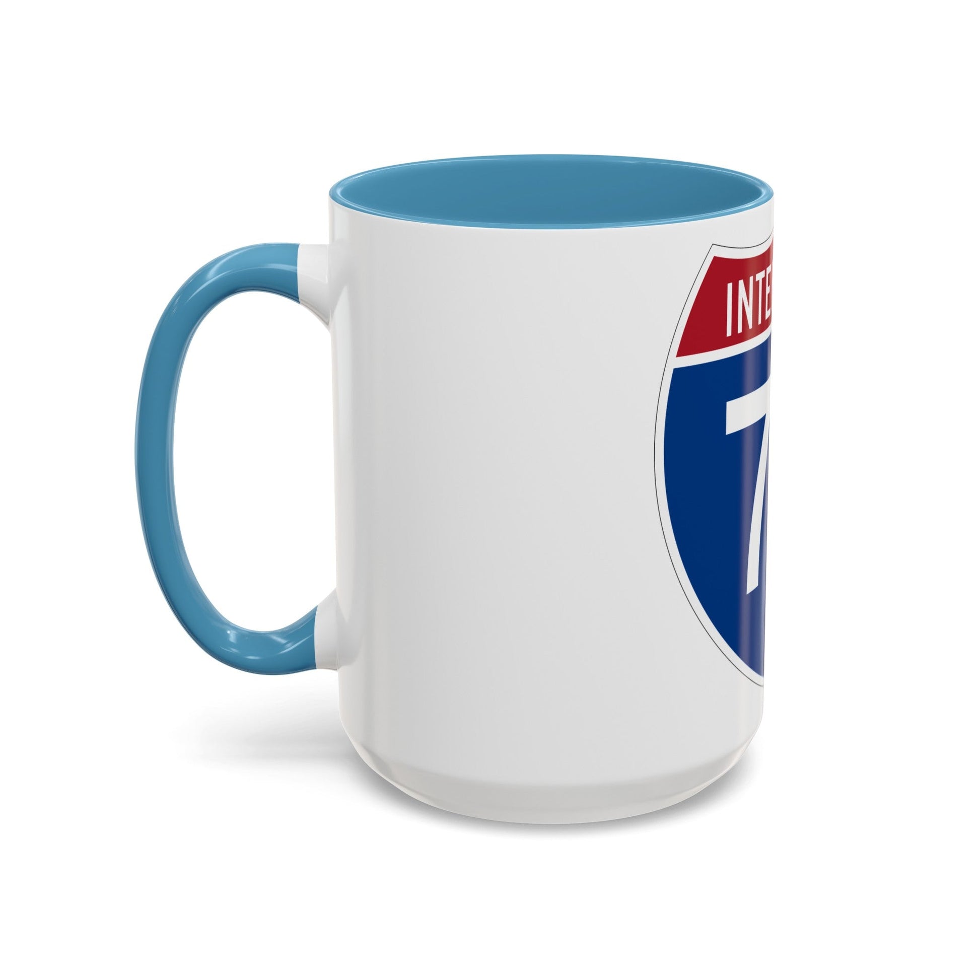 Interstate 74 (U.S. Highways) Accent Coffee Mug-The Sticker Space