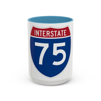 Interstate 75 (U.S. Highways) Accent Coffee Mug-15oz-The Sticker Space