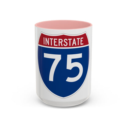 Interstate 75 (U.S. Highways) Accent Coffee Mug-15oz-The Sticker Space