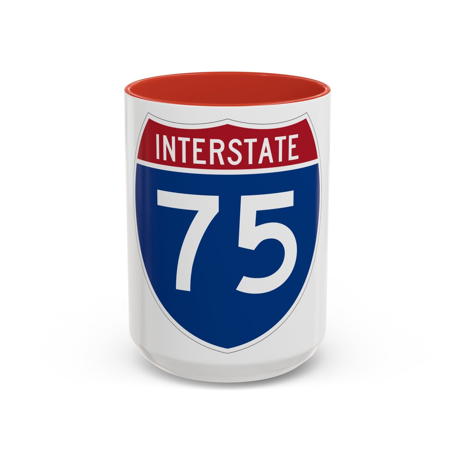 Interstate 75 (U.S. Highways) Accent Coffee Mug-15oz-The Sticker Space