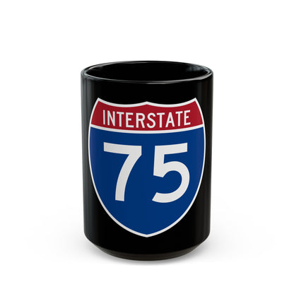 Interstate 75 (U.S. Highways) Black Coffee Mug-15oz-The Sticker Space