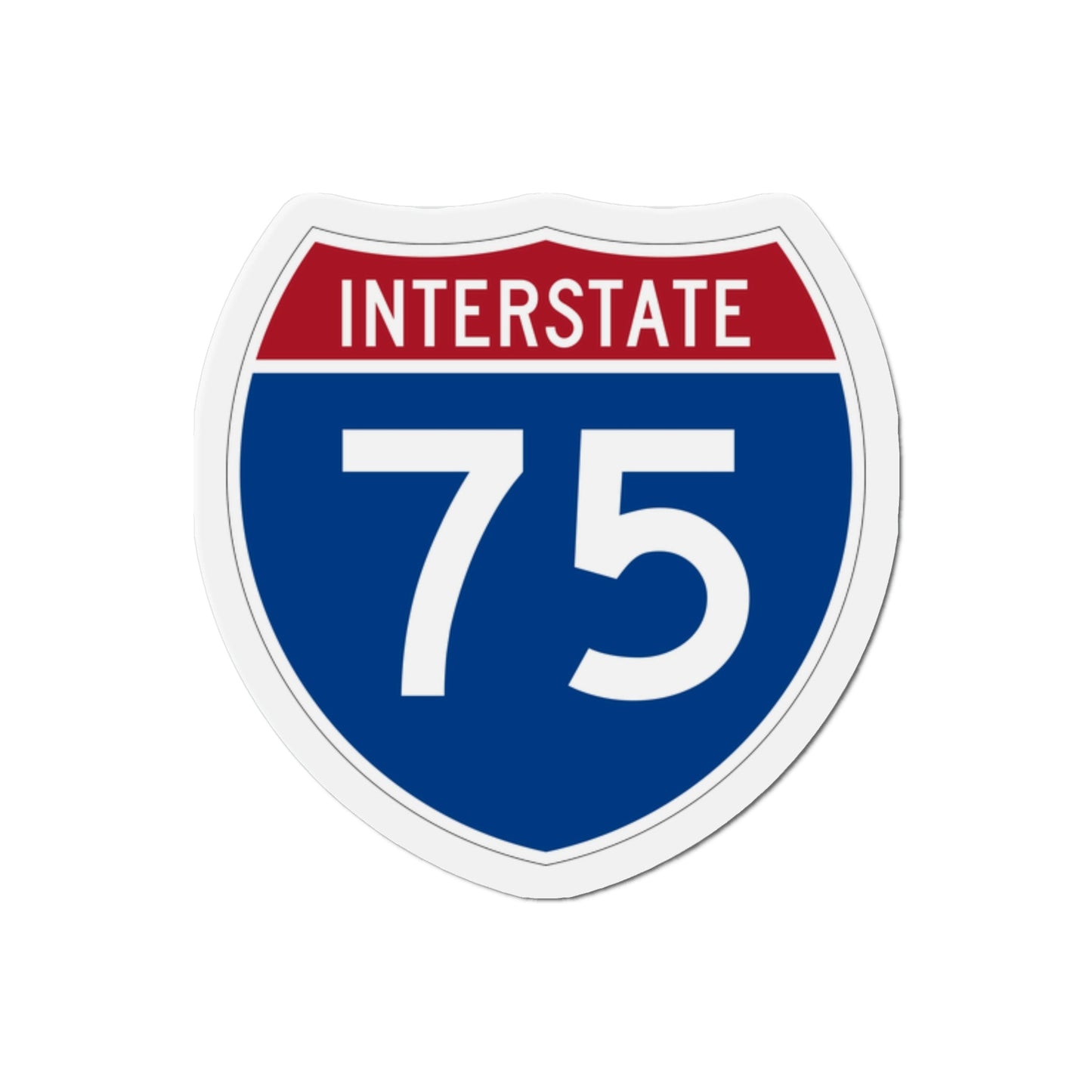 Interstate 75 (U.S. Highways) Die-Cut Magnet-2 Inch-The Sticker Space