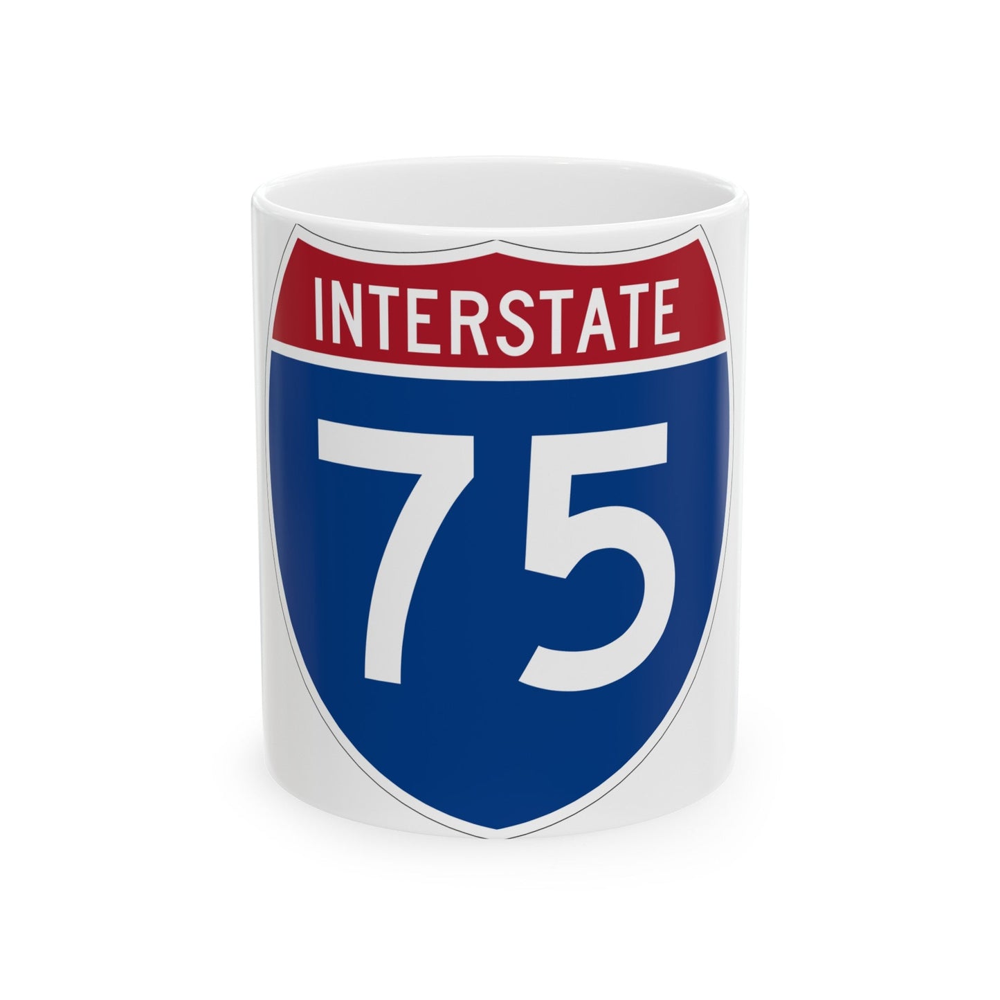 Interstate 75 (U.S. Highways) White Coffee Mug-11oz-The Sticker Space