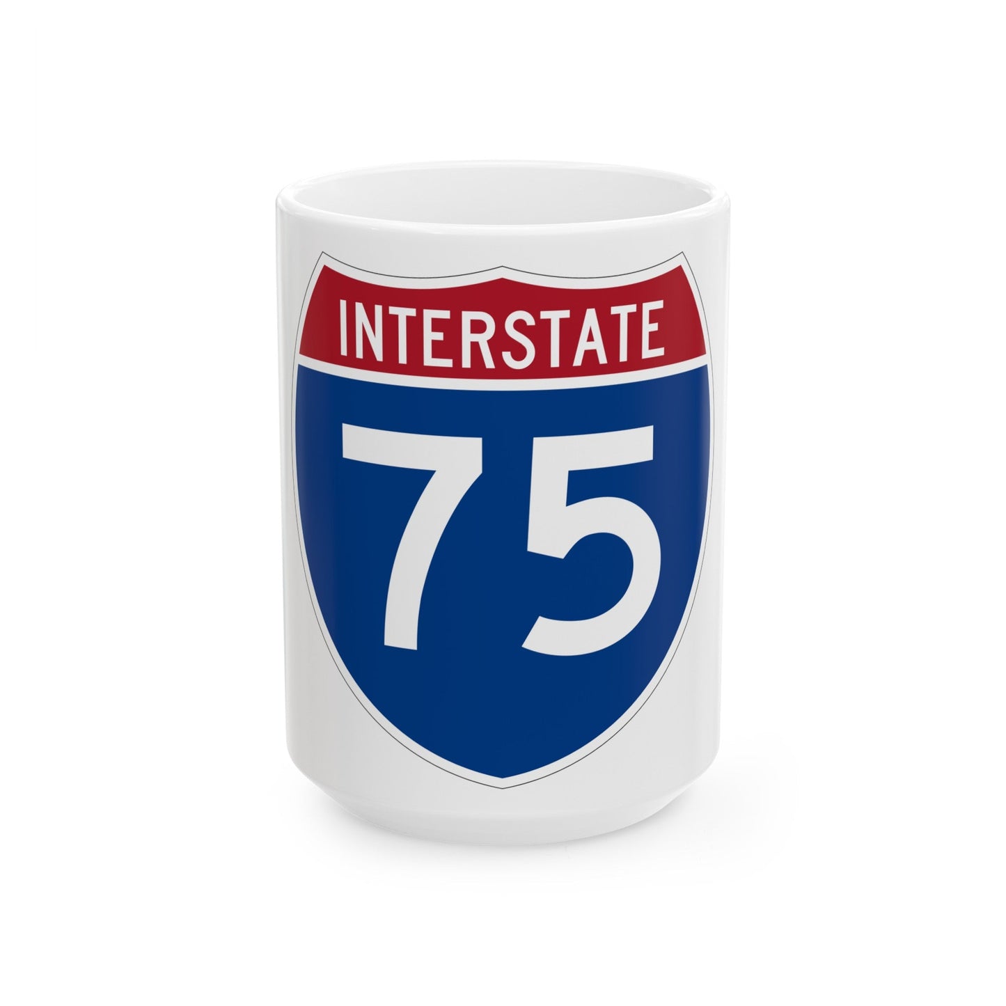 Interstate 75 (U.S. Highways) White Coffee Mug-15oz-The Sticker Space