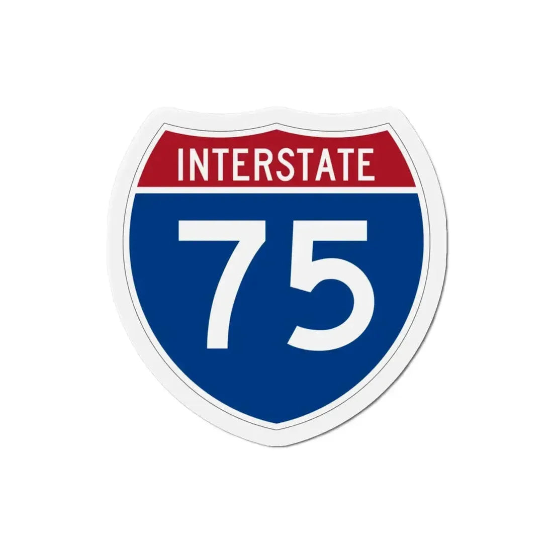 Interstate 75 (U.S. Highways) Refrigerator Magnet 3 Inch - The Sticker Space