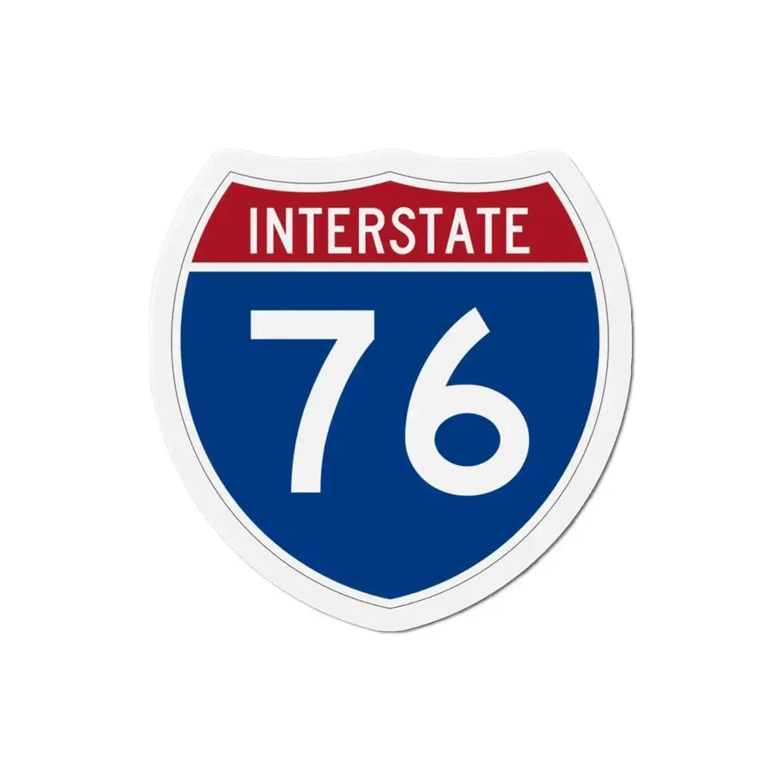 Interstate 76 Colorado Nebraska (U.S. Highways) Refrigerator Magnet 3 Inch - The Sticker Space