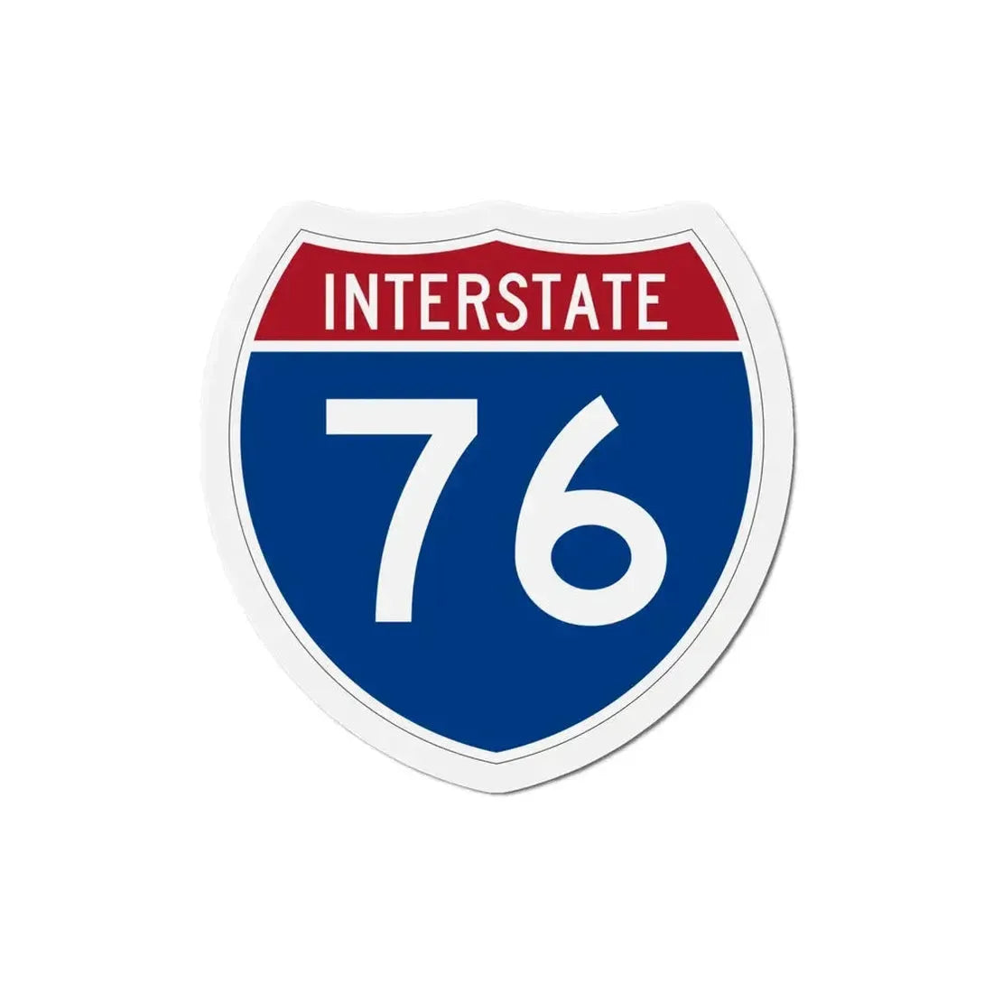 Interstate 76 Colorado Nebraska (U.S. Highways) Refrigerator Magnet 5 Inch - The Sticker Space