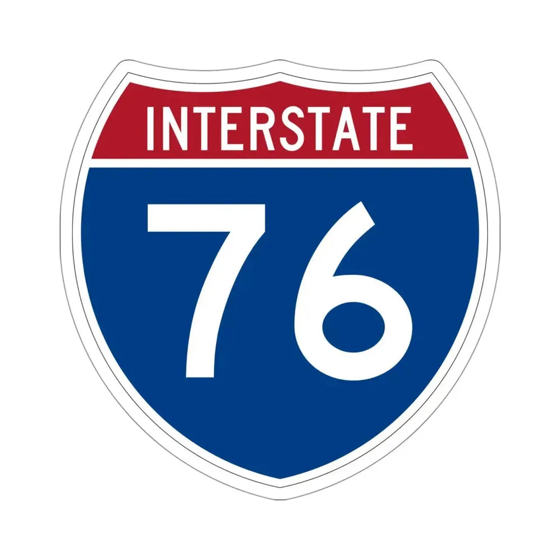 Interstate 76 (U.S. Highways) STICKER Vinyl Die-Cut Decal 4 Inch - The Sticker Space