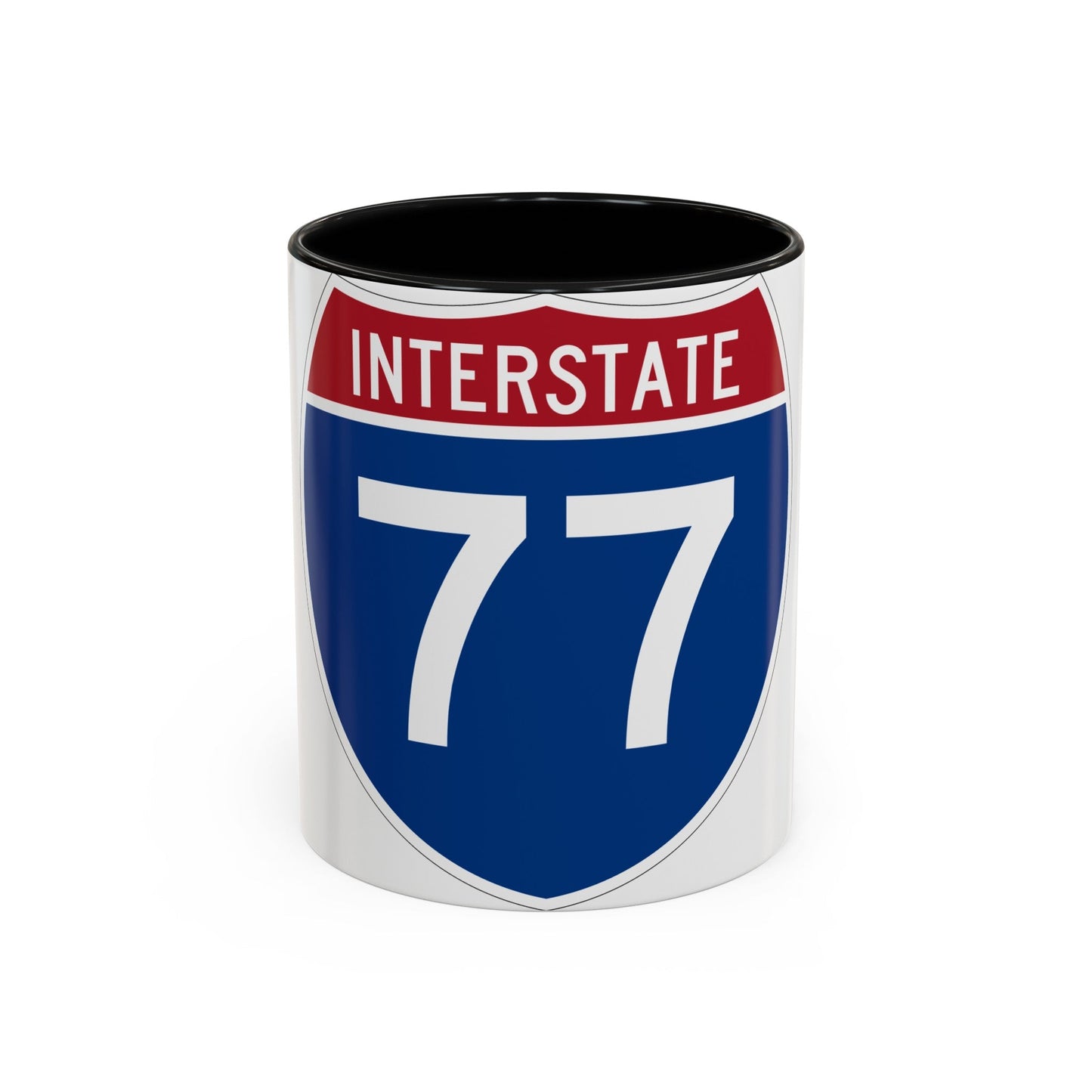 Interstate 77 (U.S. Highways) Accent Coffee Mug-11oz-The Sticker Space