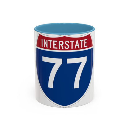 Interstate 77 (U.S. Highways) Accent Coffee Mug-11oz-The Sticker Space