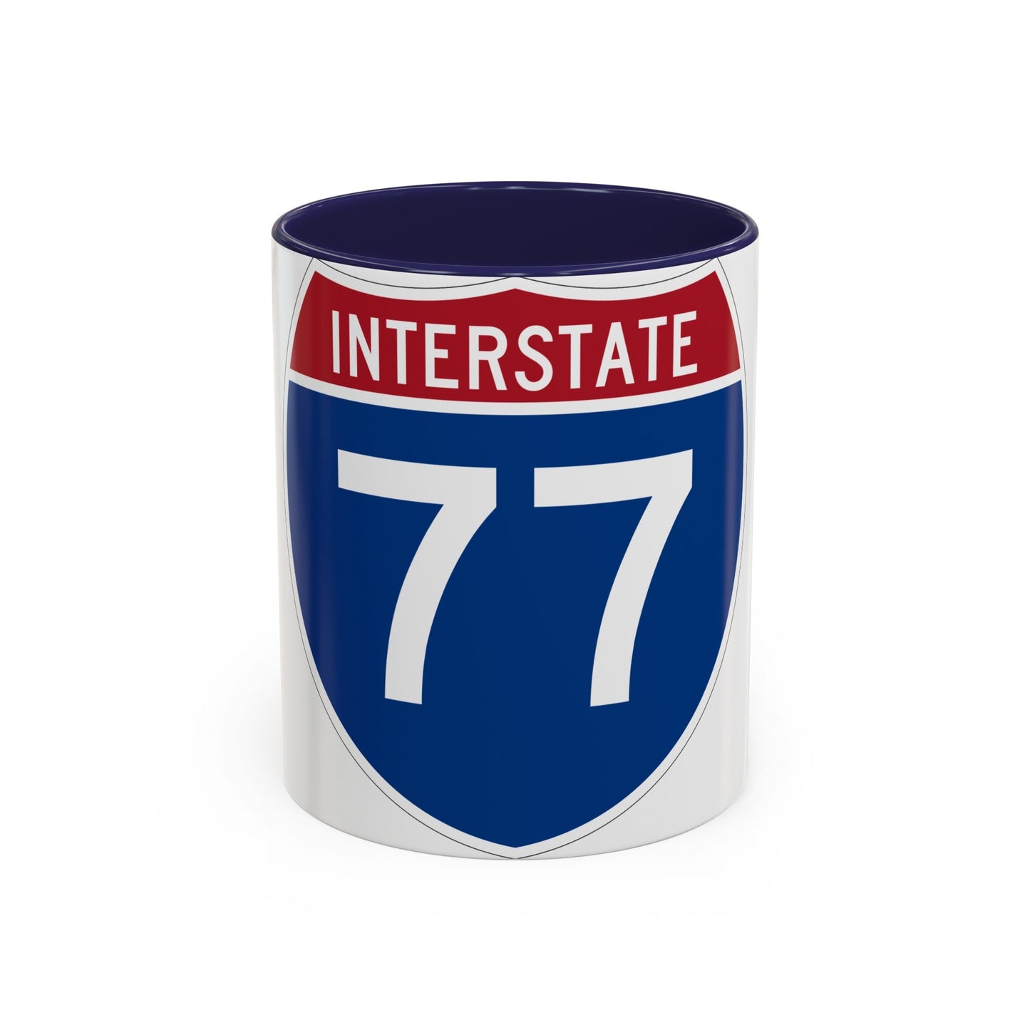 Interstate 77 (U.S. Highways) Accent Coffee Mug-11oz-The Sticker Space