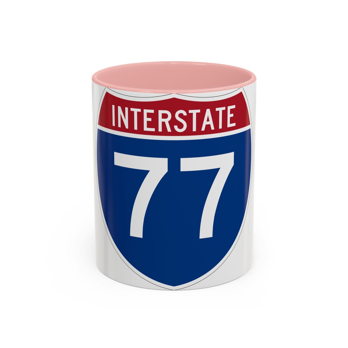 Interstate 77 (U.S. Highways) Accent Coffee Mug-11oz-The Sticker Space