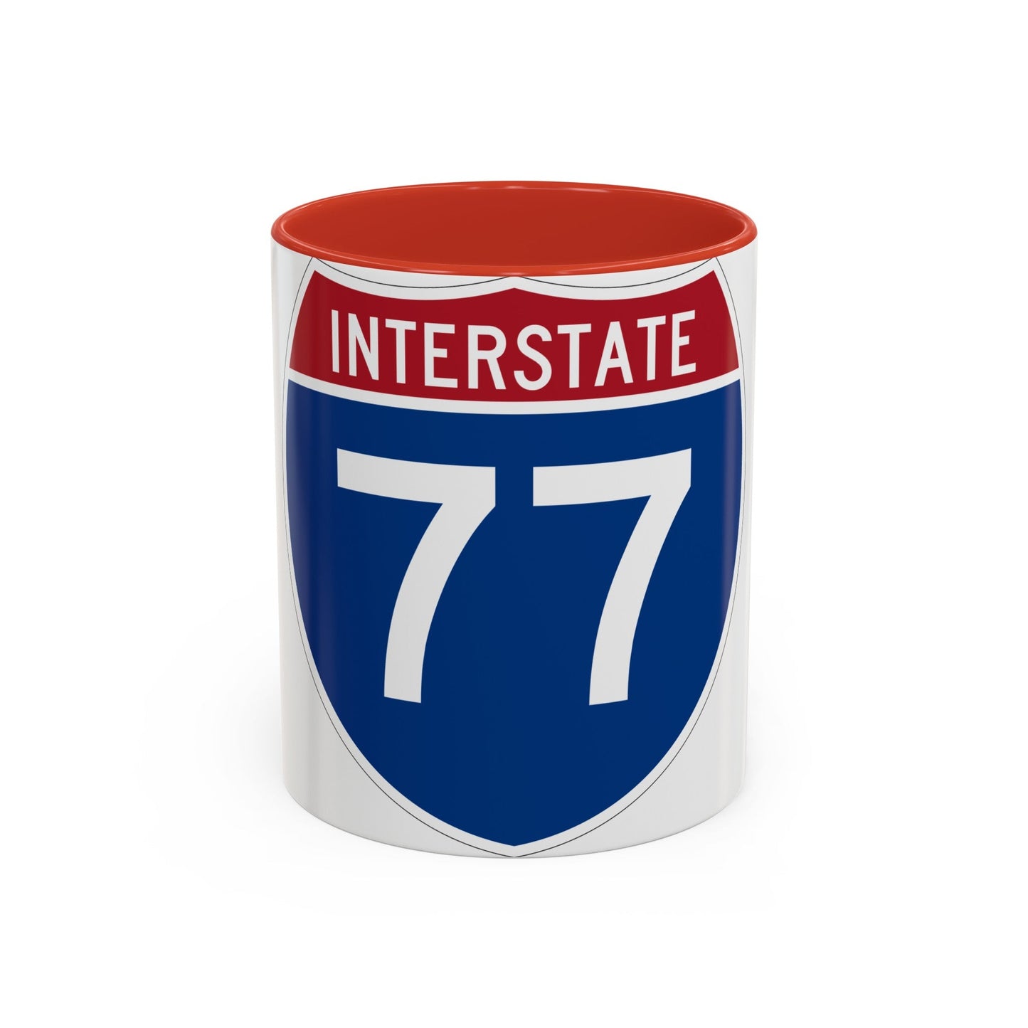 Interstate 77 (U.S. Highways) Accent Coffee Mug-11oz-The Sticker Space