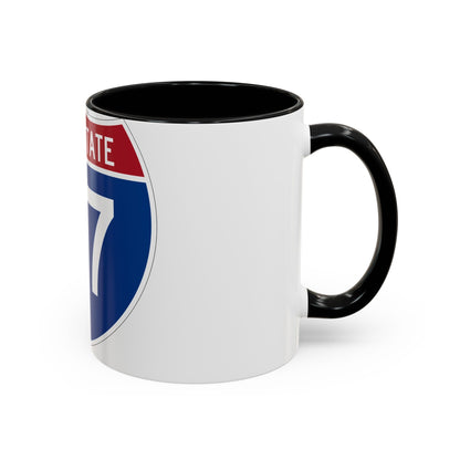 Interstate 77 (U.S. Highways) Accent Coffee Mug-The Sticker Space