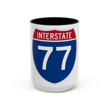 Interstate 77 (U.S. Highways) Accent Coffee Mug-15oz-The Sticker Space