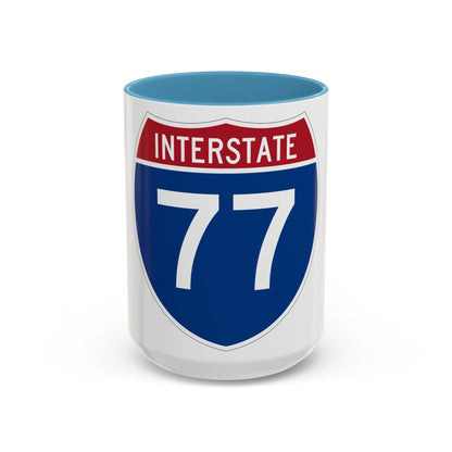 Interstate 77 (U.S. Highways) Accent Coffee Mug-15oz-The Sticker Space