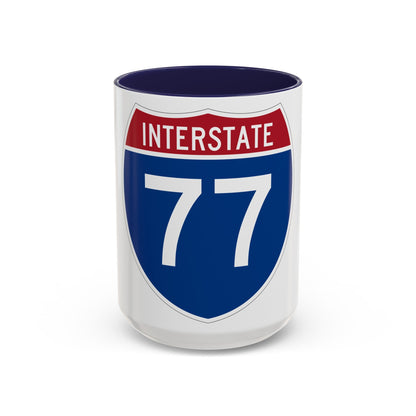 Interstate 77 (U.S. Highways) Accent Coffee Mug-15oz-The Sticker Space