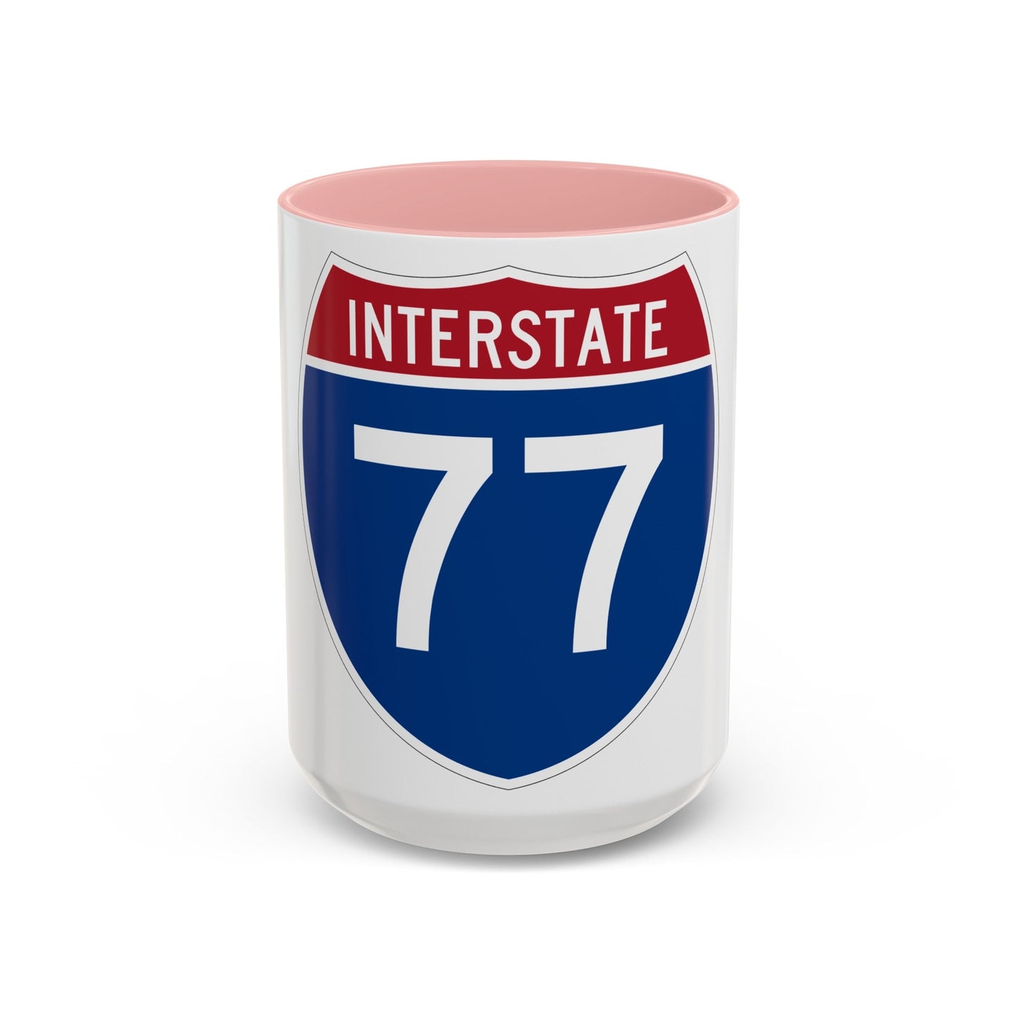 Interstate 77 (U.S. Highways) Accent Coffee Mug-15oz-The Sticker Space