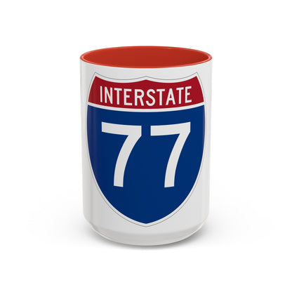 Interstate 77 (U.S. Highways) Accent Coffee Mug-15oz-The Sticker Space