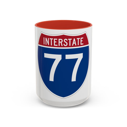 Interstate 77 (U.S. Highways) Accent Coffee Mug-15oz-The Sticker Space