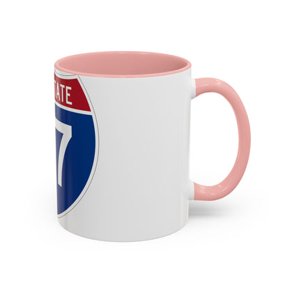 Interstate 77 (U.S. Highways) Accent Coffee Mug-The Sticker Space