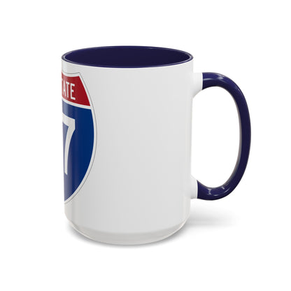 Interstate 77 (U.S. Highways) Accent Coffee Mug-The Sticker Space