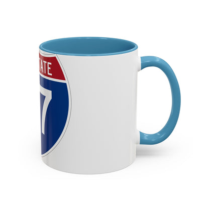 Interstate 77 (U.S. Highways) Accent Coffee Mug-The Sticker Space