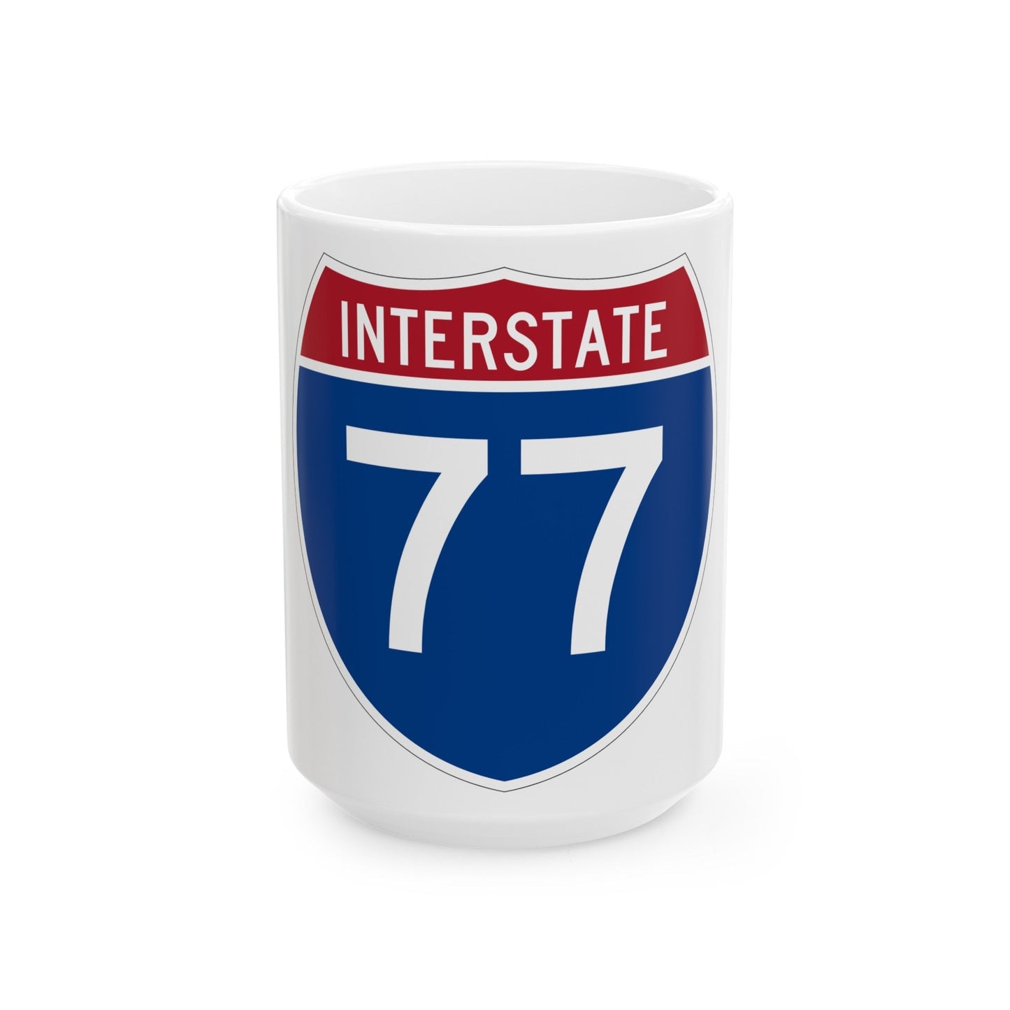 Interstate 77 (U.S. Highways) White Coffee Mug-15oz-The Sticker Space