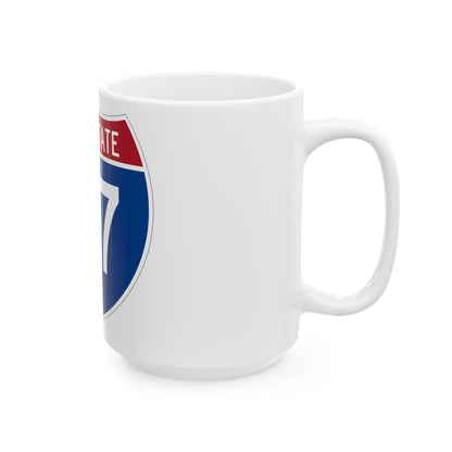 Interstate 77 (U.S. Highways) White Coffee Mug-The Sticker Space