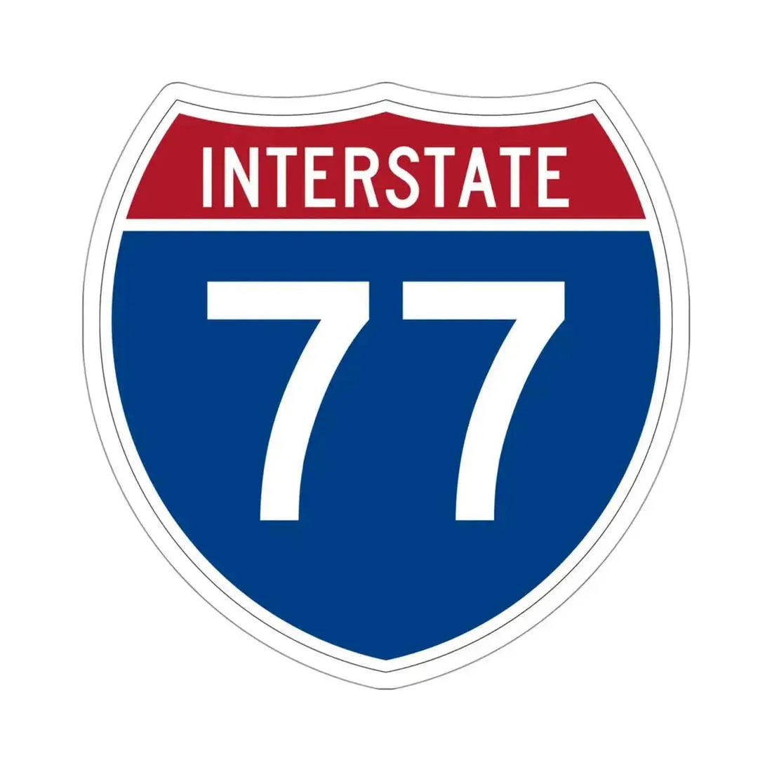 Interstate 77 (U.S. Highways) STICKER Vinyl Die-Cut Decal 4 Inch - The Sticker Space