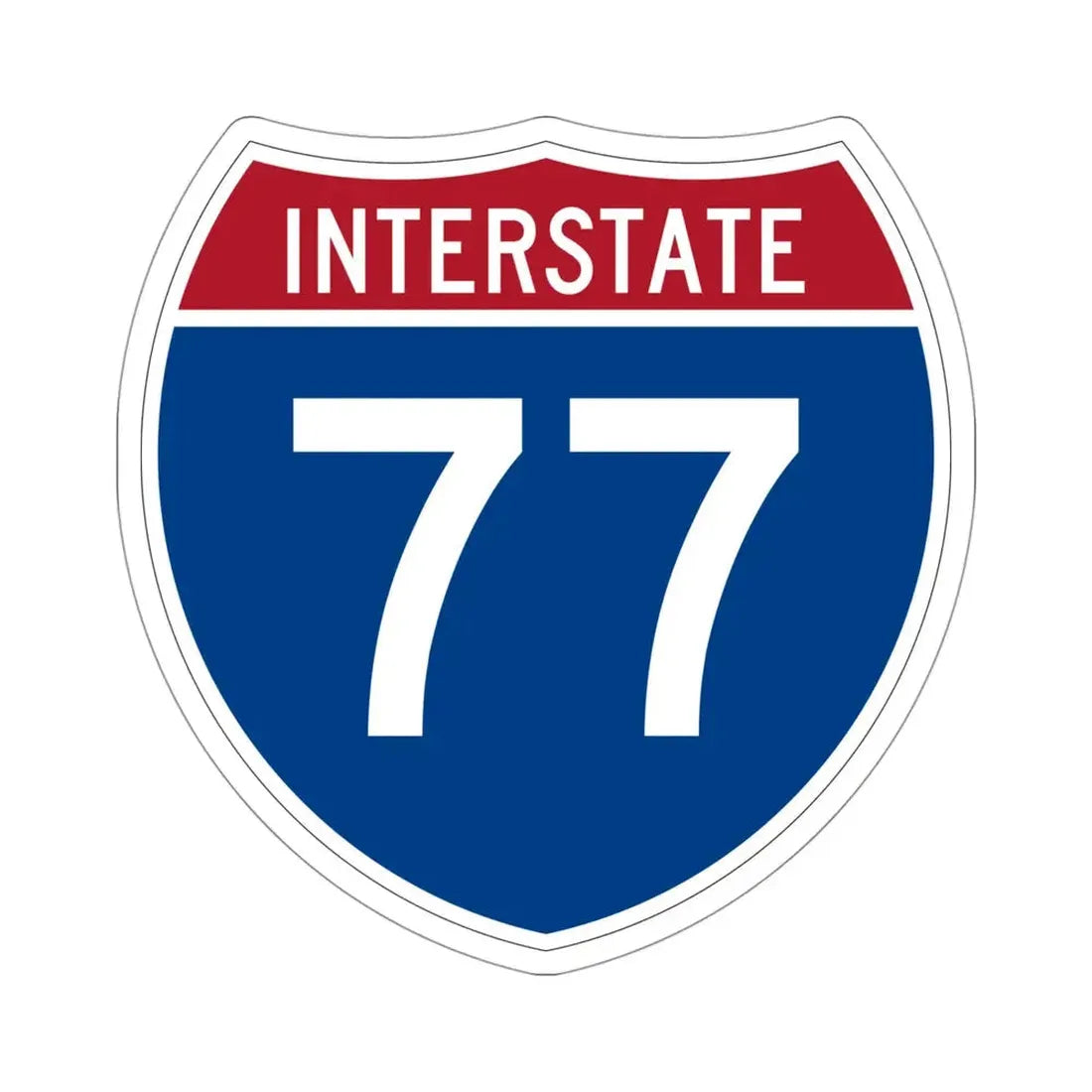 Interstate 77 (U.S. Highways) STICKER Vinyl Die-Cut Decal 4 Inch - The Sticker Space