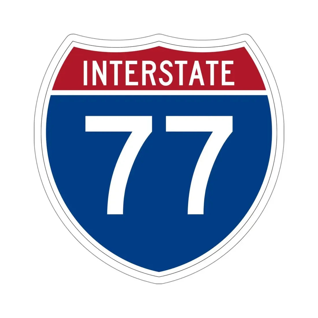Interstate 77 (U.S. Highways) STICKER Vinyl Die-Cut Decal - The Sticker Space
