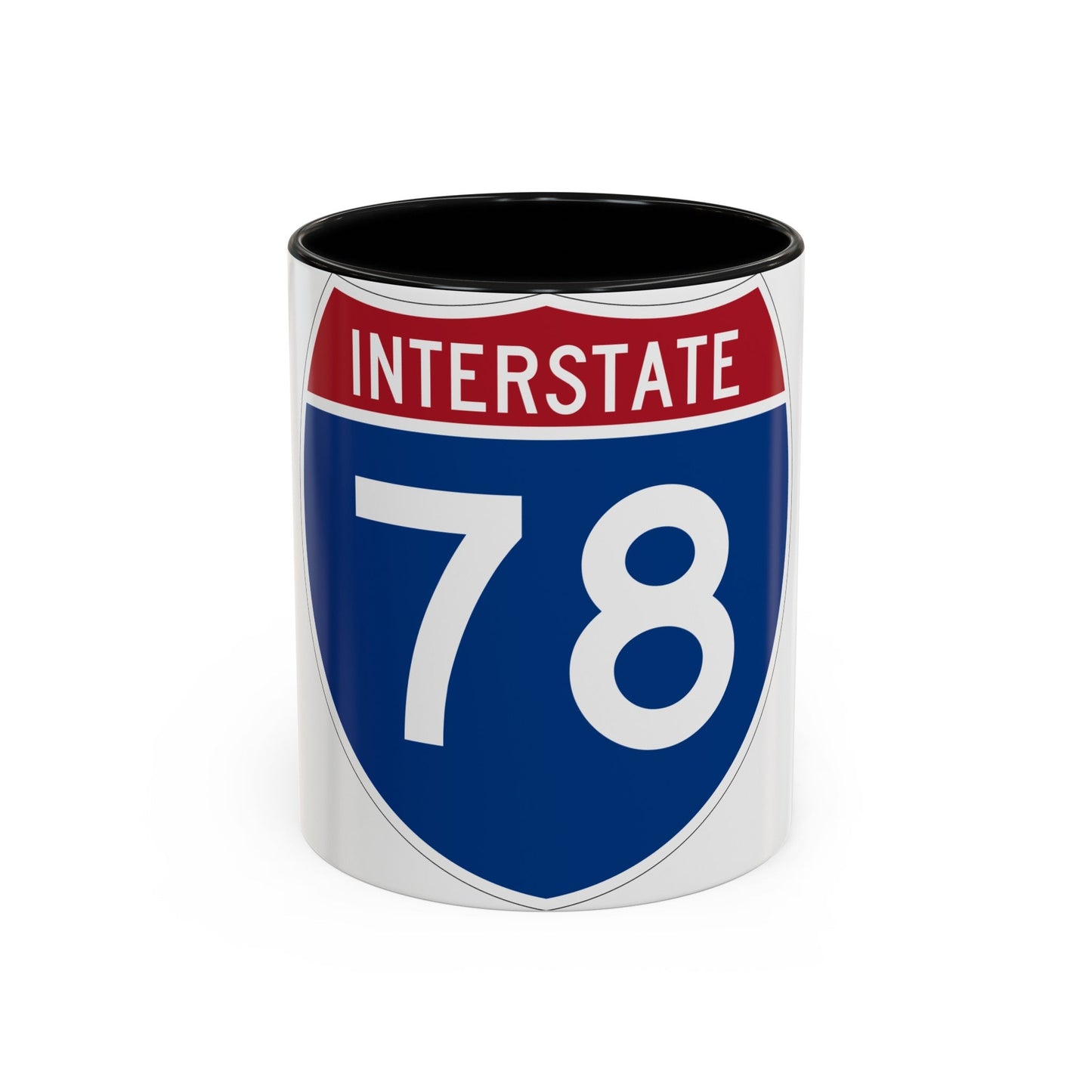 Interstate 78 (U.S. Highways) Accent Coffee Mug-11oz-The Sticker Space