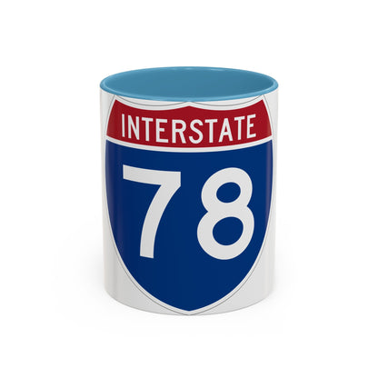 Interstate 78 (U.S. Highways) Accent Coffee Mug-11oz-The Sticker Space