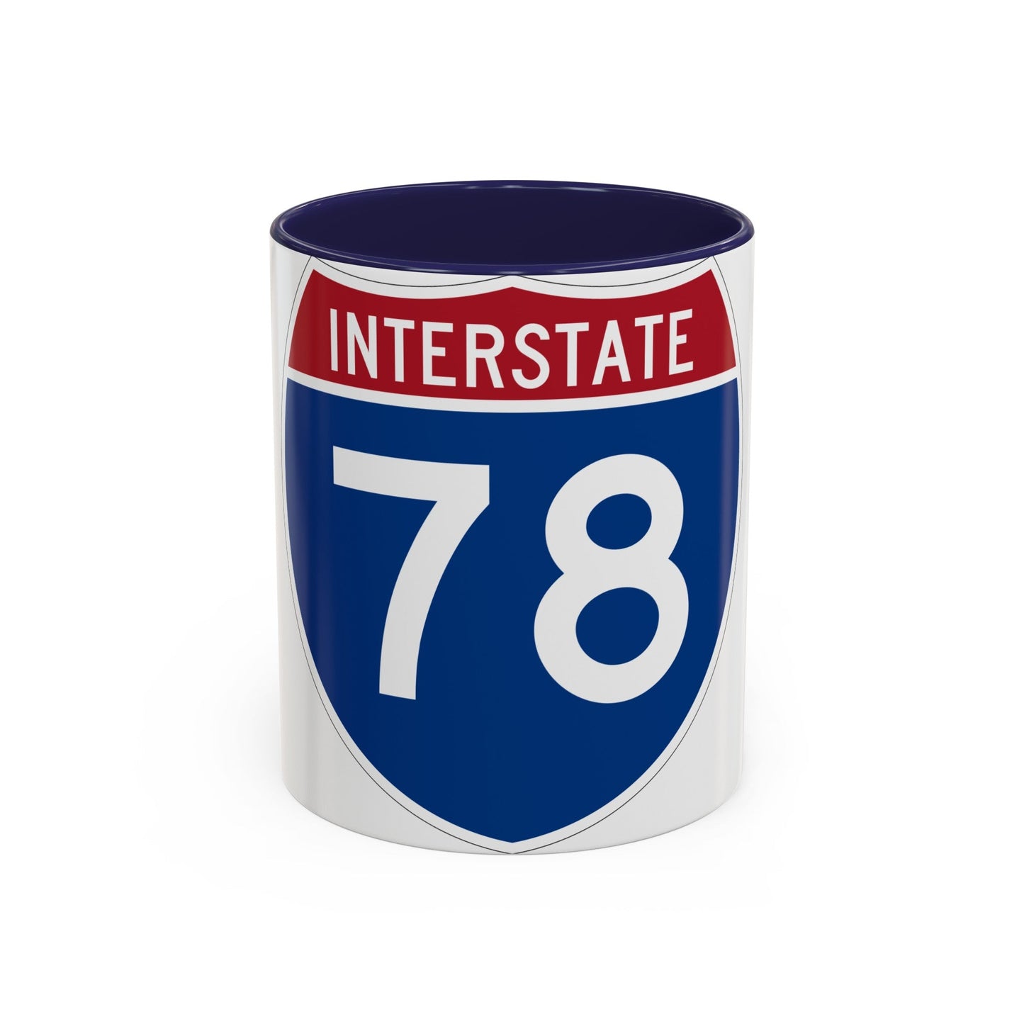 Interstate 78 (U.S. Highways) Accent Coffee Mug-11oz-The Sticker Space