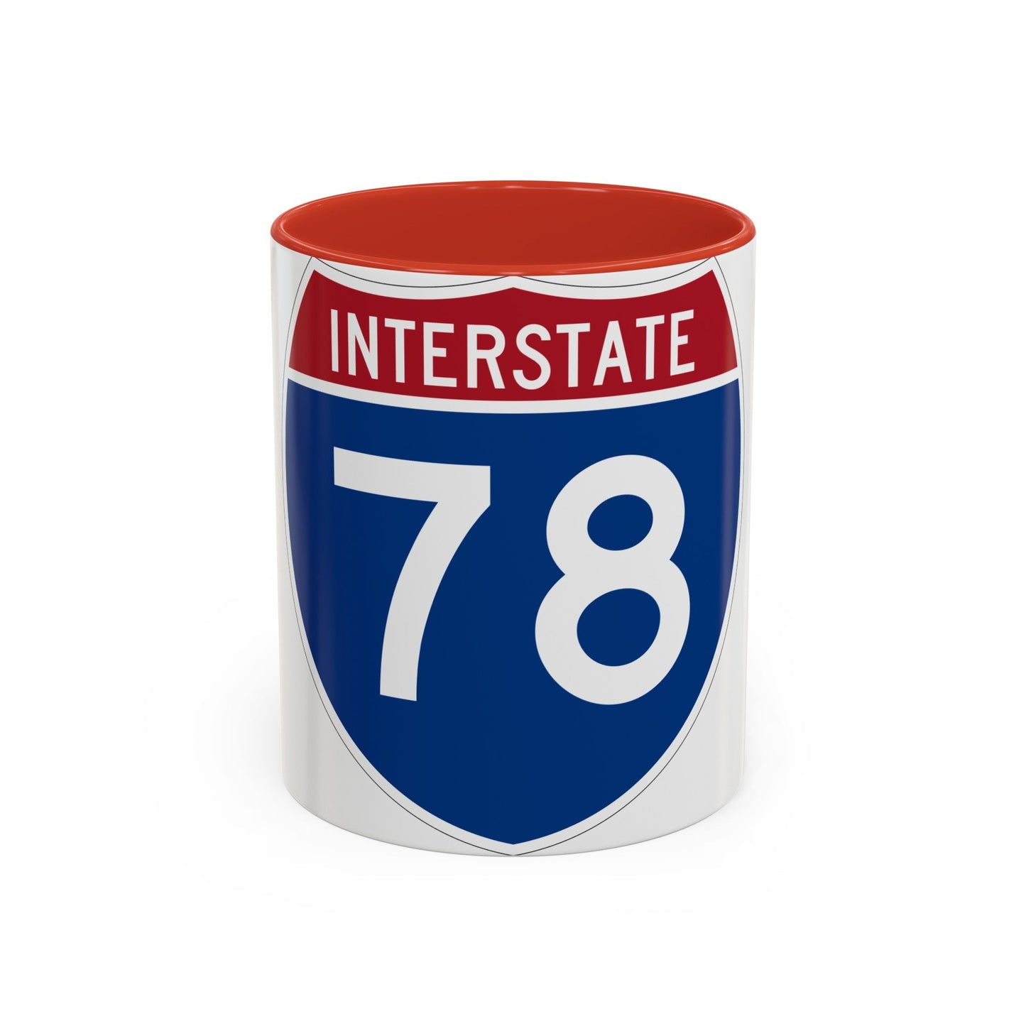 Interstate 78 (U.S. Highways) Accent Coffee Mug-11oz-The Sticker Space