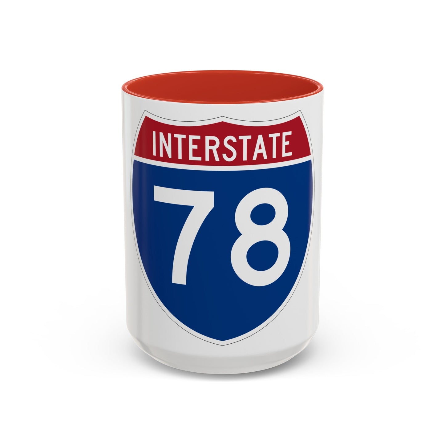 Interstate 78 (U.S. Highways) Accent Coffee Mug-15oz-The Sticker Space