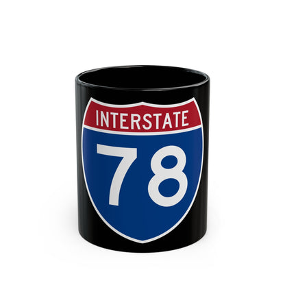 Interstate 78 (U.S. Highways) Black Coffee Mug-11oz-The Sticker Space