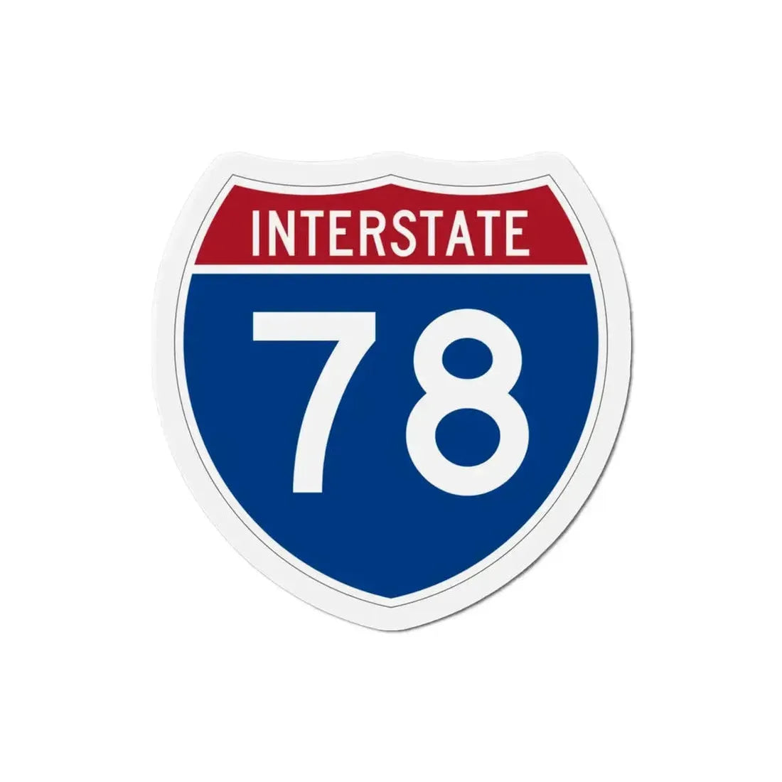 Interstate 78 (U.S. Highways) Refrigerator Magnet 3 Inch - The Sticker Space