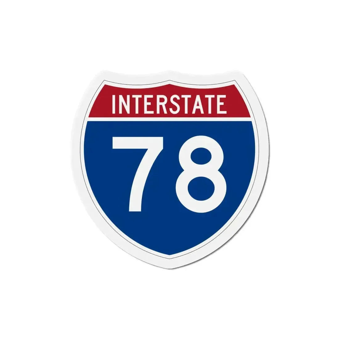 Interstate 78 (U.S. Highways) Refrigerator Magnet 6 Inch - The Sticker Space