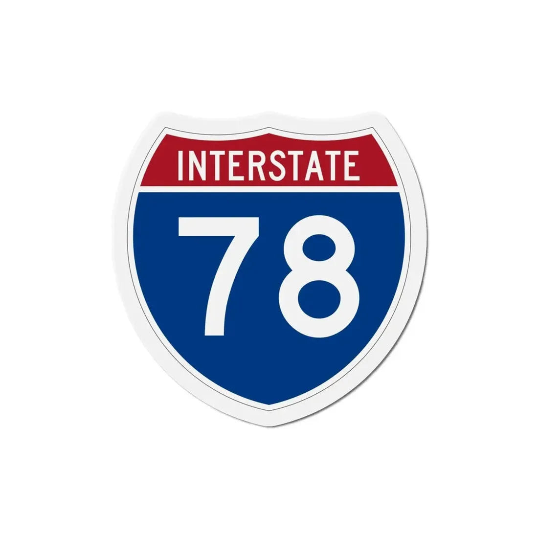 Interstate 78 (U.S. Highways) Refrigerator Magnet - The Sticker Space
