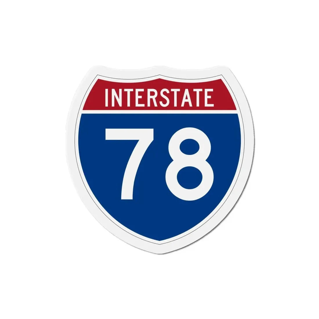 Interstate 78 (U.S. Highways) Refrigerator Magnet - The Sticker Space